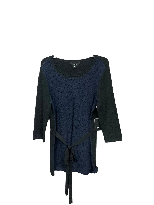 Black & Blue Top Long Sleeve Simply Vera, Size L