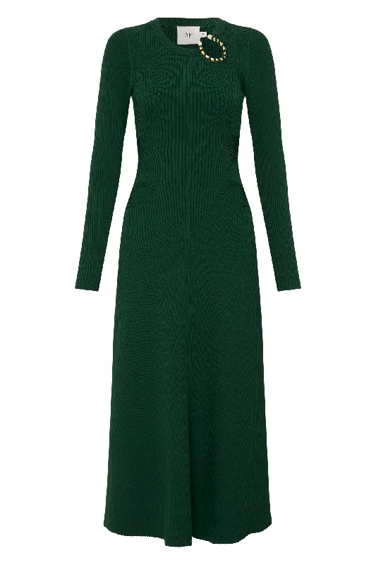 Crescent Knit Midi Dress