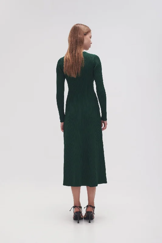 Crescent Knit Midi Dress