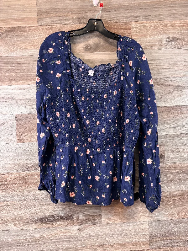 Floral Print Top Long Sleeve Old Navy, Size Xxl