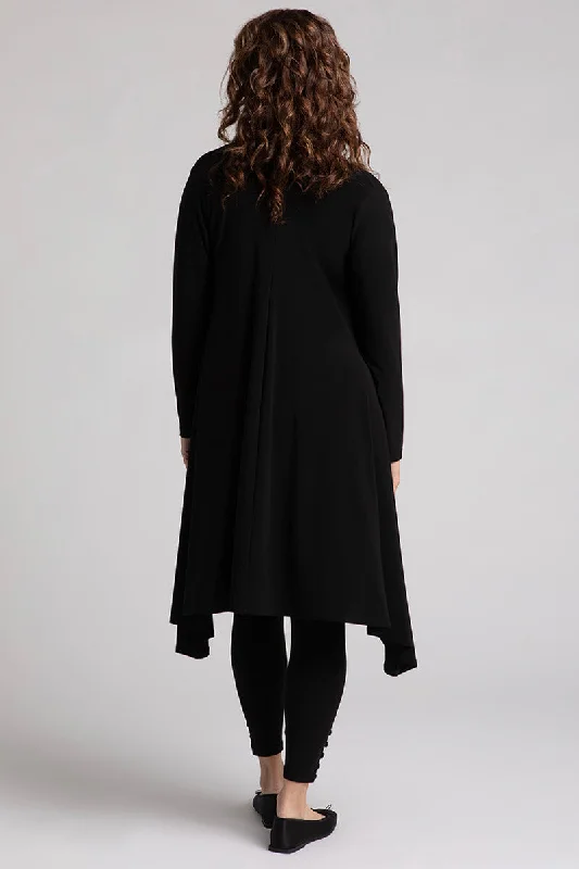 Flutter Duster Cardigan | Black