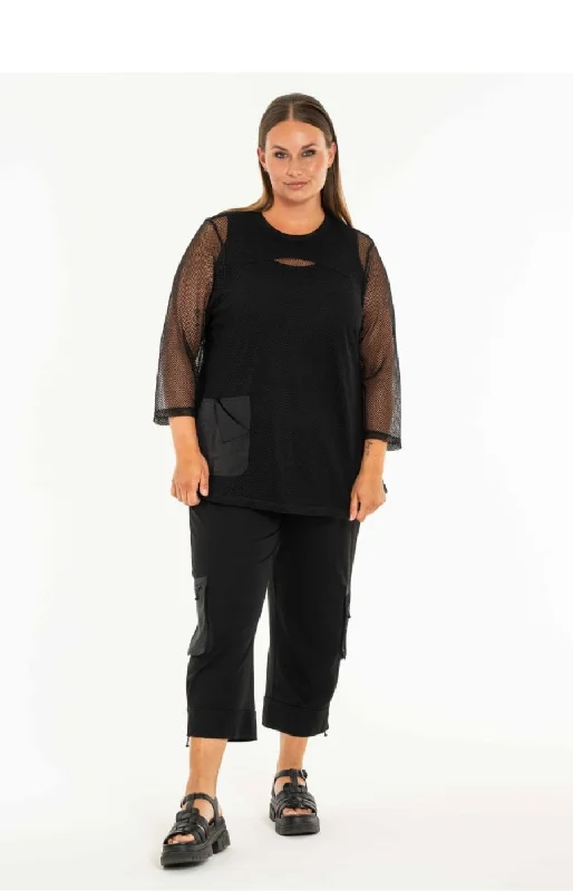 Gozzip Sheer Mesh Cilla Blouse