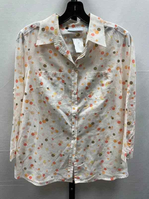 Polkadot Pattern Top 3/4 Sleeve Clothes Mentor, Size M