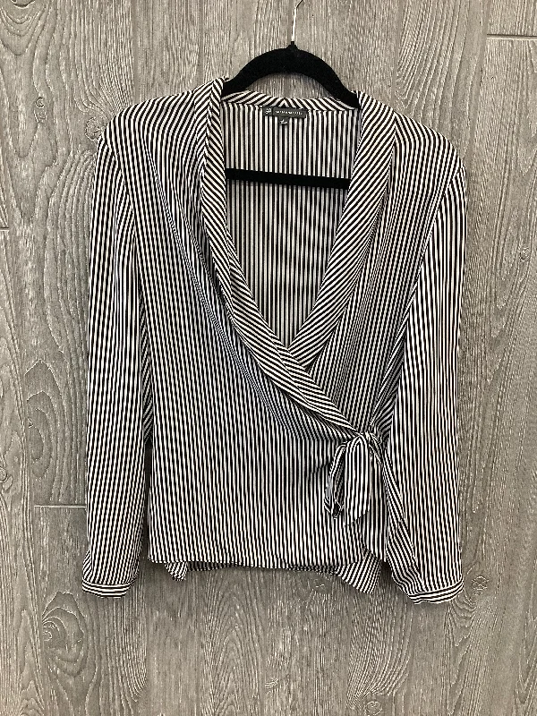 Striped Pattern Top Long Sleeve Adrianna Papell, Size L