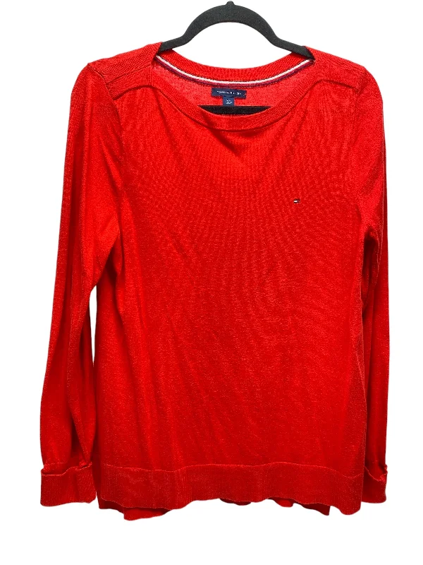 Sweater By Tommy Hilfiger In Red, Size: L