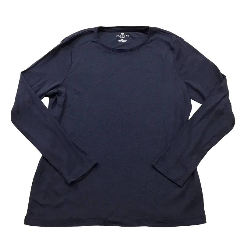 Top Long Sleeve Basic By Talbots In Navy, Size: L