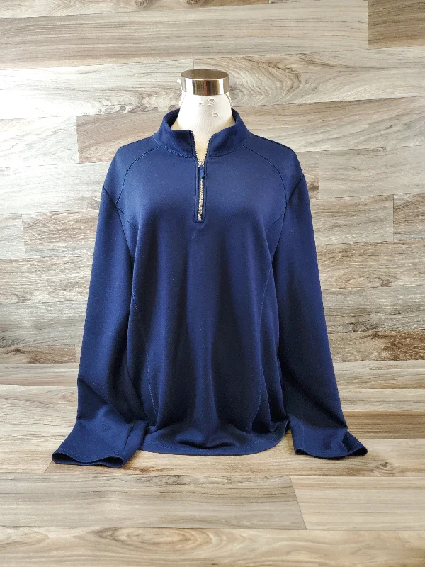 Top Long Sleeve By Chicos In Navy, Size: Xl