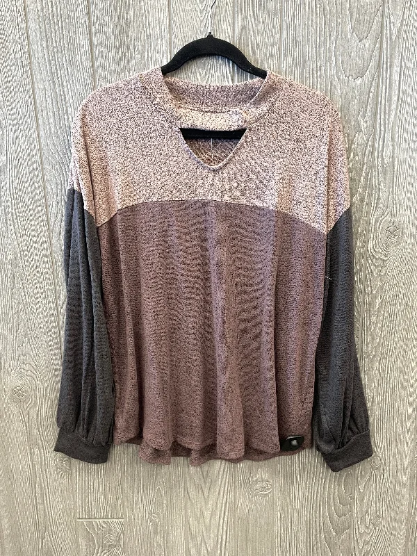 Top Long Sleeve By Maurices In Mauve, Size: Xl