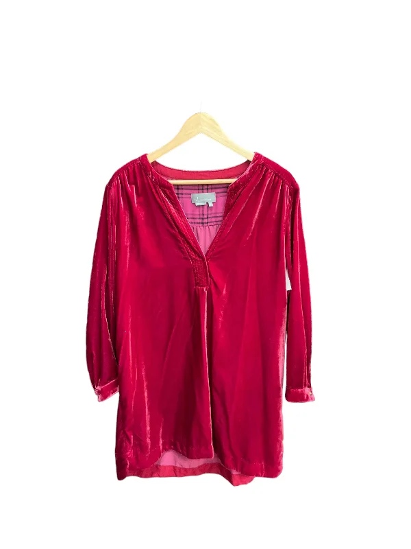 Tunic Long Sleeve By Anthropologie In Red, Size: M