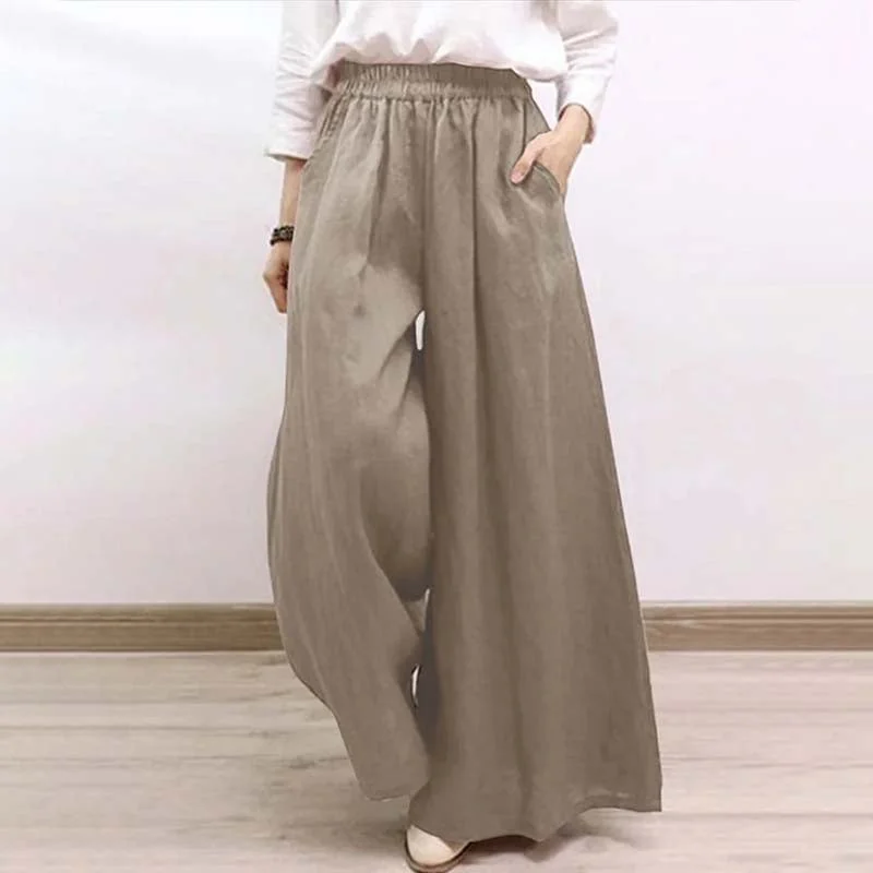 【Cotton And Linen】Casual Wide Leg Trousers