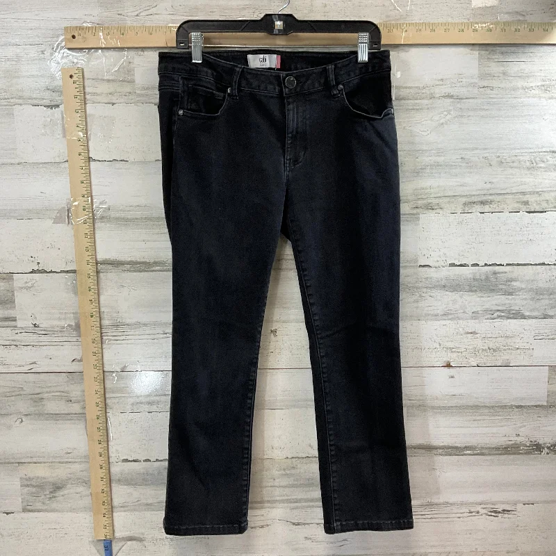 Jeans Cropped By Cabi In Black Denim, Size: 12