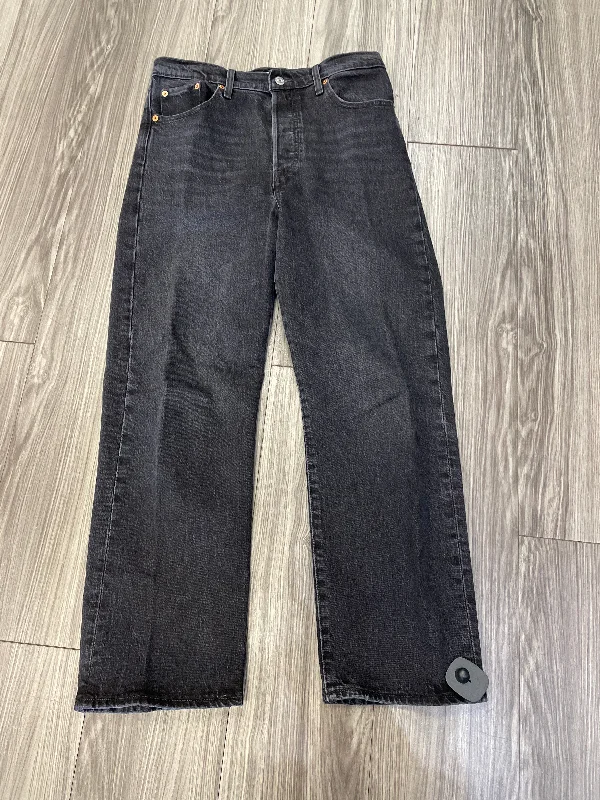 Jeans Straight By Levis In Black, Size: 8