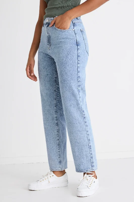 Lexie Vintage Blue High Waist Straight Leg Jean