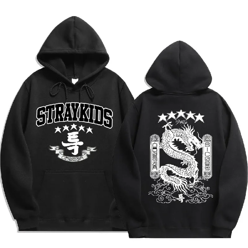 Stray Kids 5 Star Hoodies Y2k Fashion Dragon Graphic Hoodie Women Men Autumn Winter Sweatshirt Korean Streetwear Hip Hop Clothes