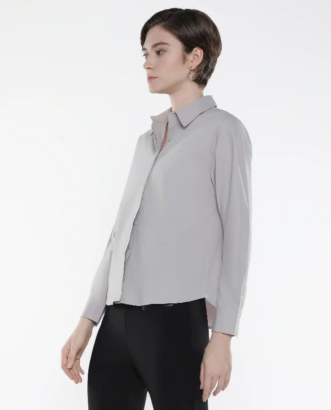 Rareism Women's Uiko Grey Plain Shirt