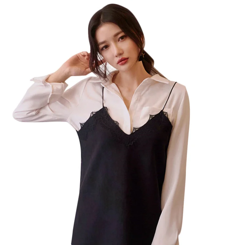 Women's Long Sleeve Sale Solid Color Shirt Blouses