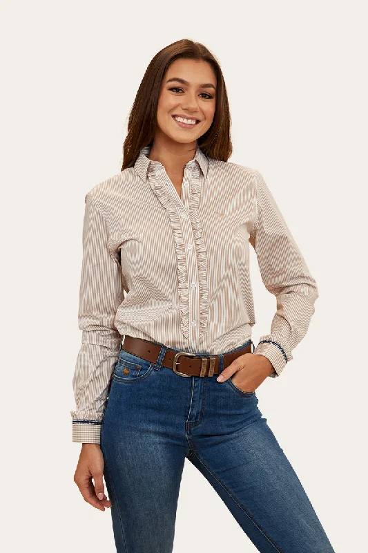 Ainsley Womens Dress Shirt - Dark Sand