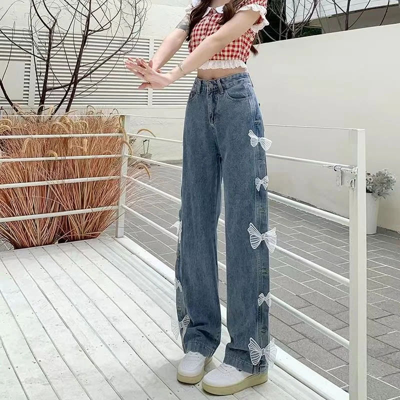 Butterfly jeans cute slimming chubby girl jeans LL-706