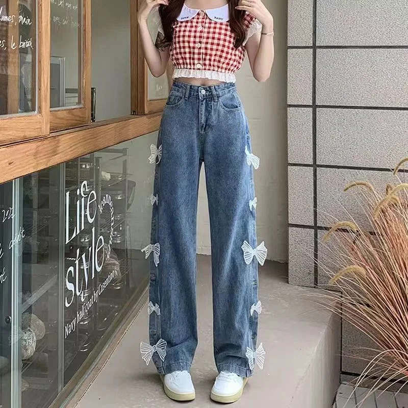 Butterfly jeans cute slimming chubby girl jeans LL-706