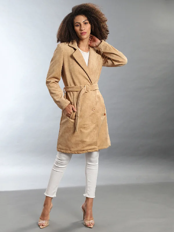 Campus Sutra Women Solid Winter Long Coat