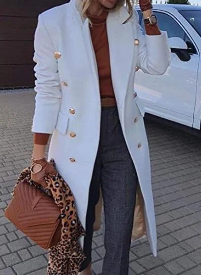 Elegant luxurious and trendy look Double Breasted Long Blazers