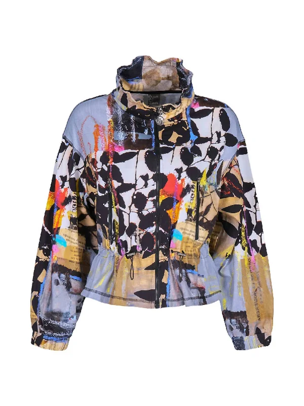 Double Oo Zip Front Jacket In Multi