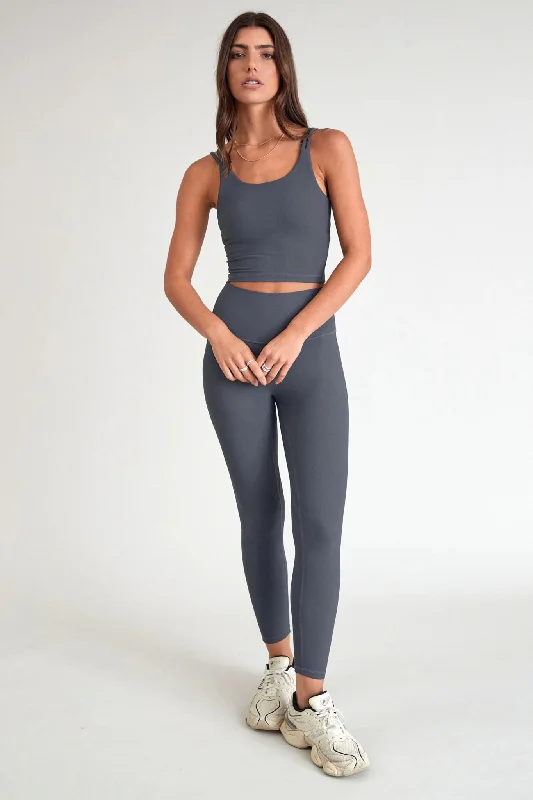 Eco Rib 7/8 Leggings (Steel)