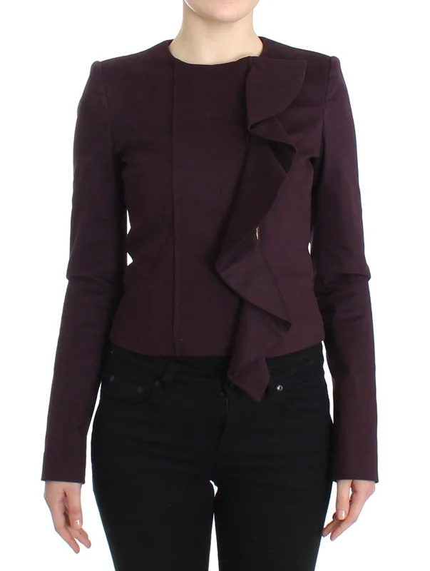 GF Ferre  Ruched Jacket Coat Blazer Women's Short