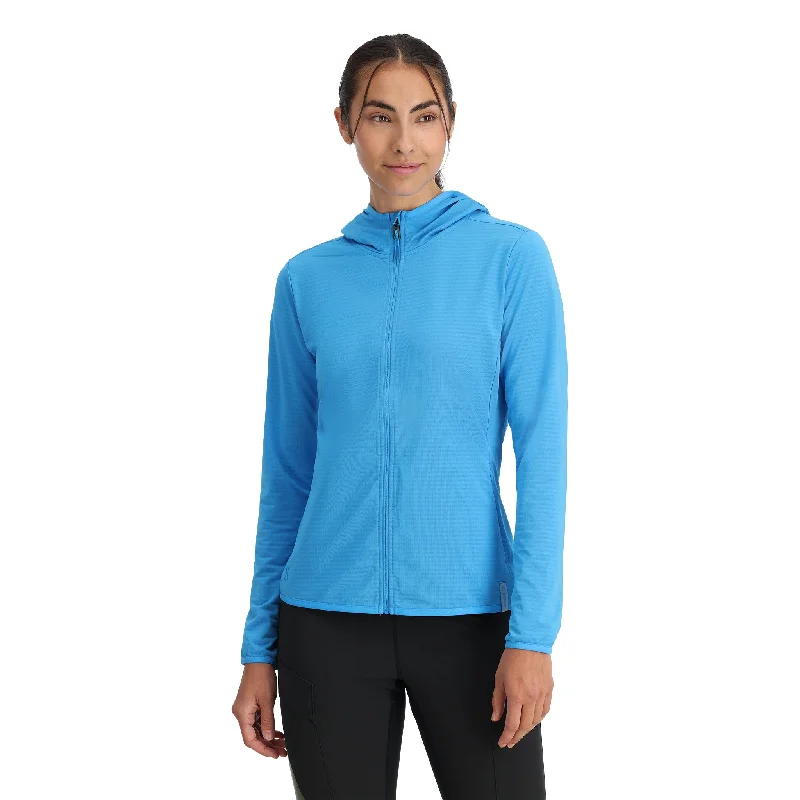 Womens Gridweb Tech Hoodie - Aether Blue