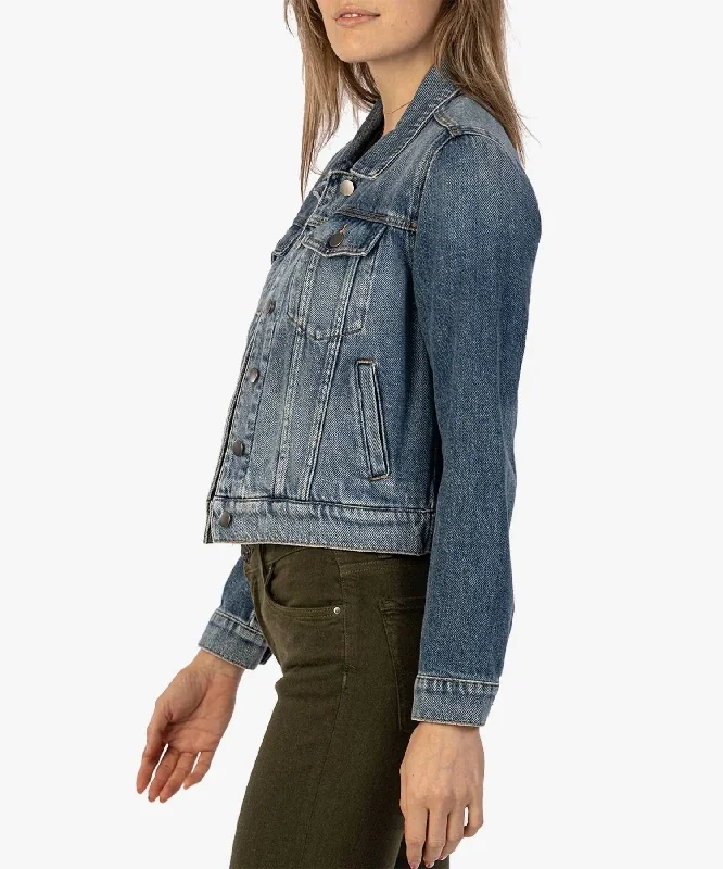 Julia Crop Jacket In Capitilized Wash