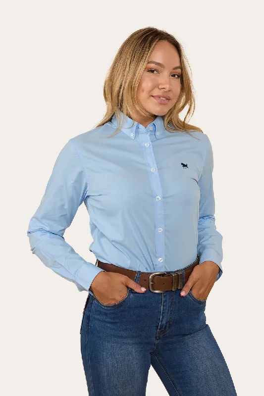 Longreach Womens Plain Dress Shirt - Sky Blue