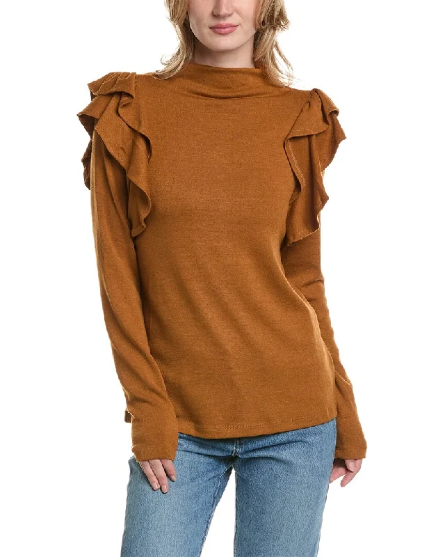 LUXE ALWAYS Ruffle Sweater