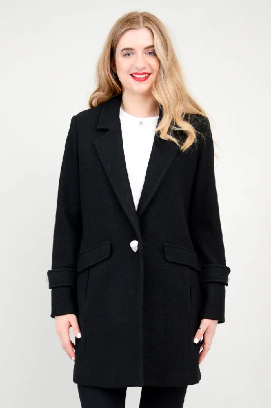 Milan Coat, Black, Wool