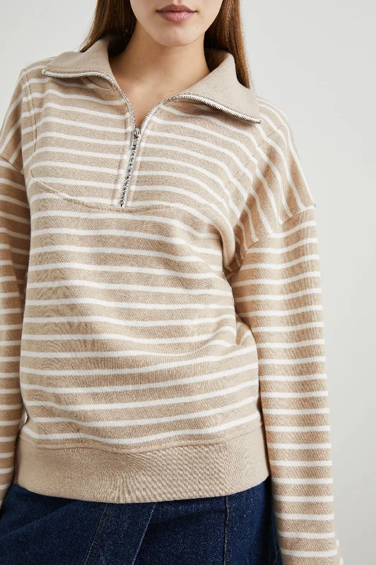 PARKER SWEATSHIRT - HEATHER BEIGE STRIPE