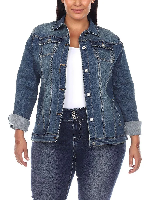 Plus Womens Denim Short Denim Jacket