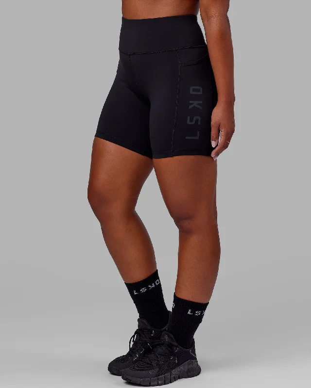 Rep Mid-Length Shorts - Black-Black