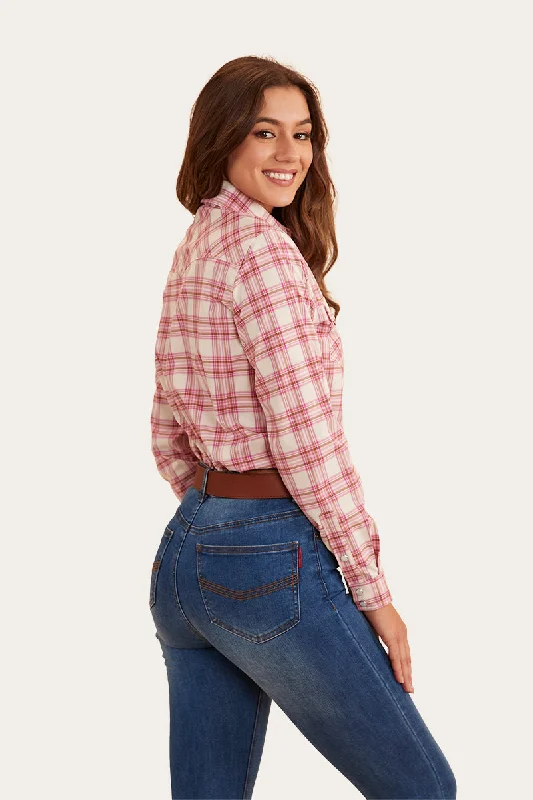 Silverlake Womens Western Shirt - Pink/Check