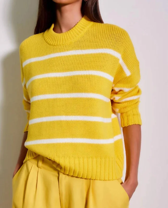 Stripe Sweater In Yellow/white