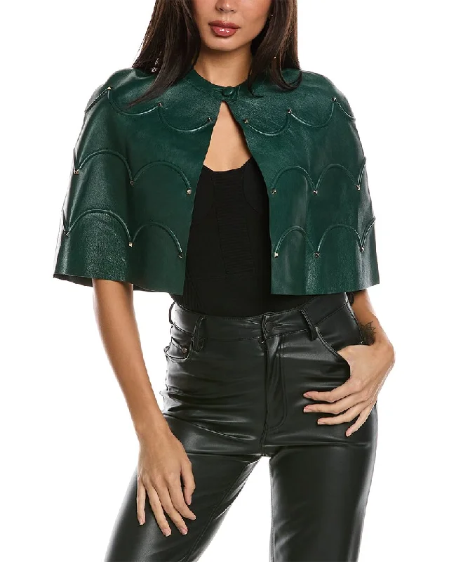 Valentino Leather Capelet