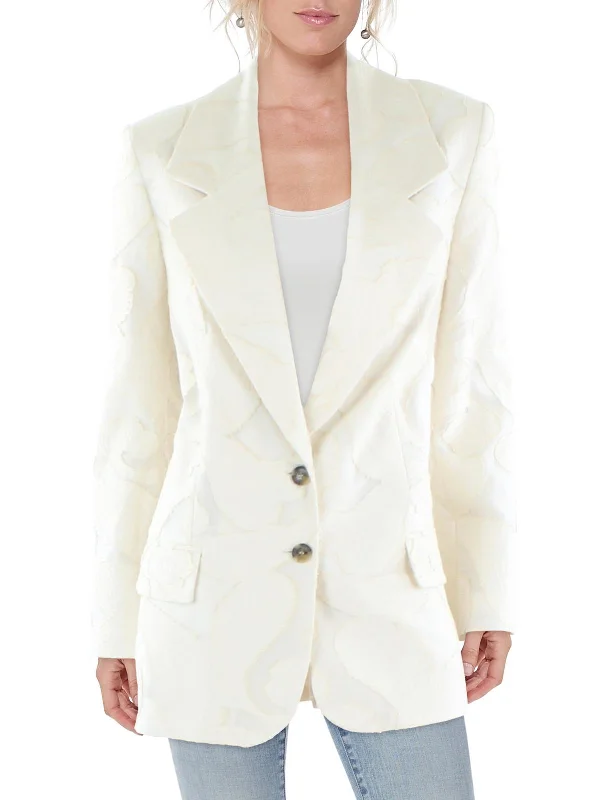 Womens Office Career Two-Button Blazer