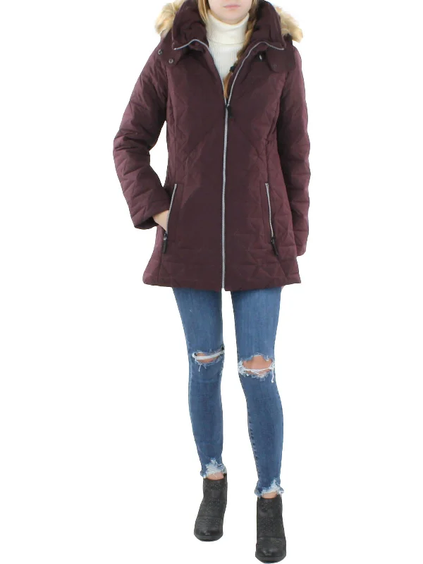 Womens Quilted Puffer Parka Coat