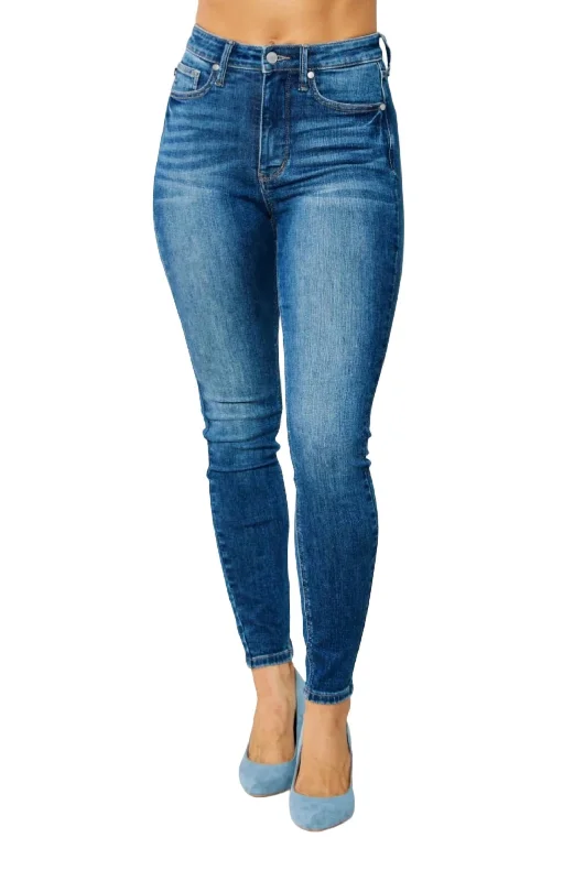 Women's Tummy Control Classic Skinny Jeans In Medium Wash