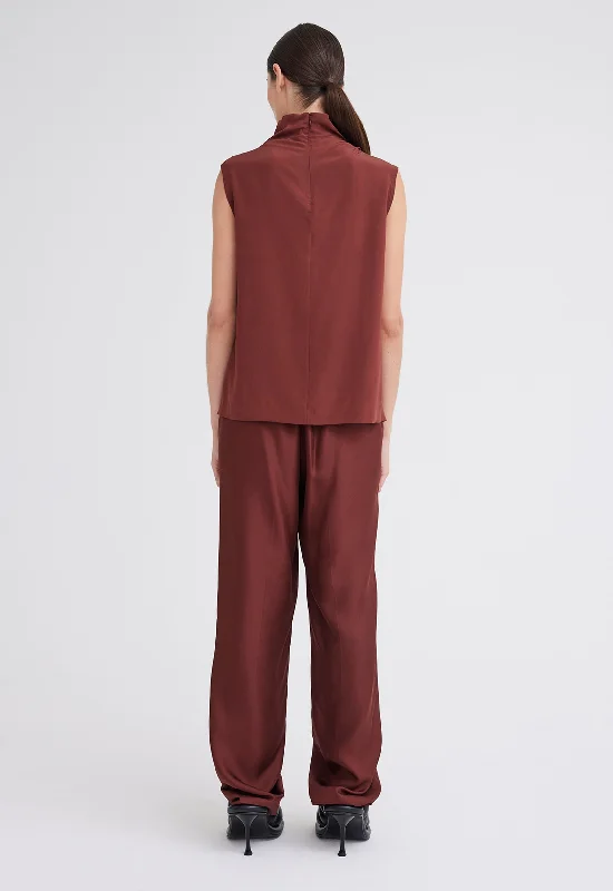 Abel Silk Top - Burbank Red