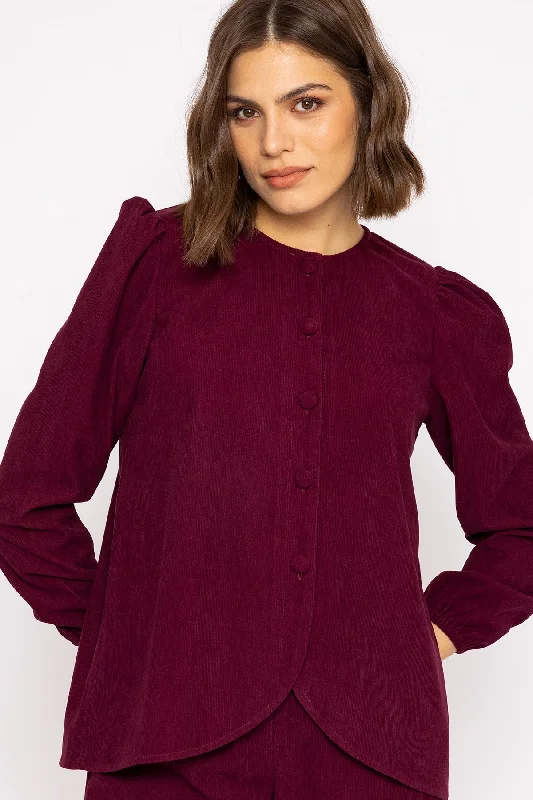 Cord Jacket in Plum