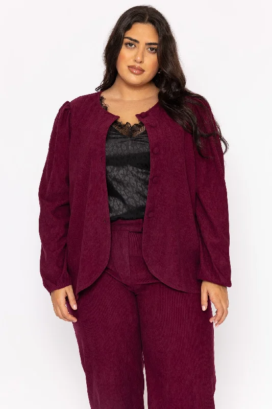 Cord Jacket in Plum