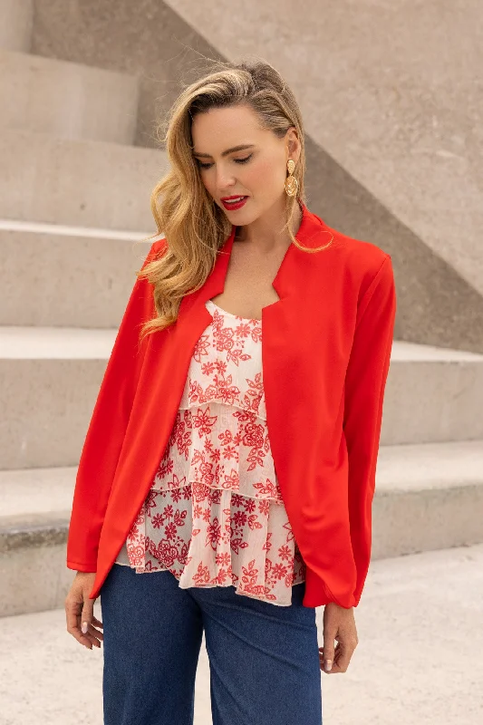 Edge To Edge Red Blazer