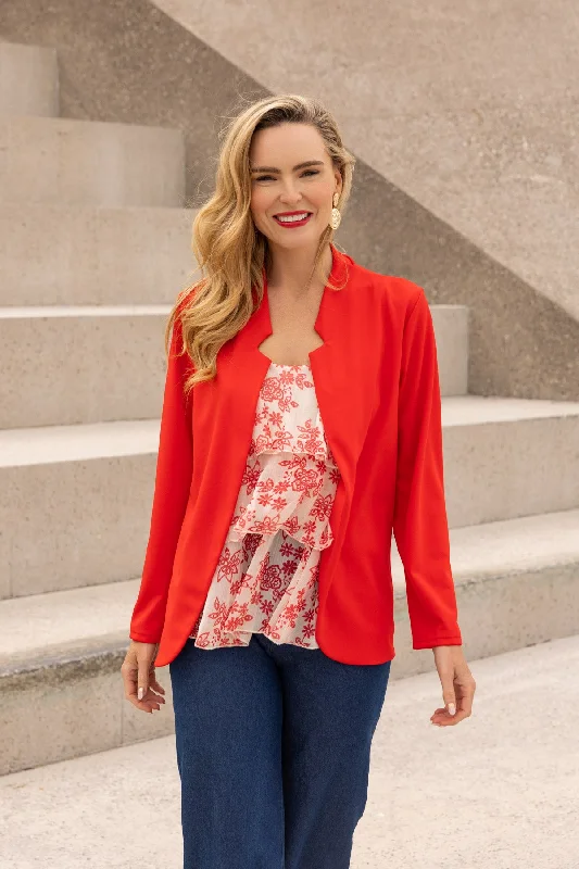 Edge To Edge Red Blazer