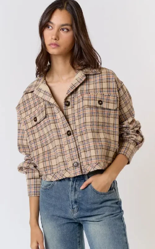 Lalavon- Collared Button Up Jacket