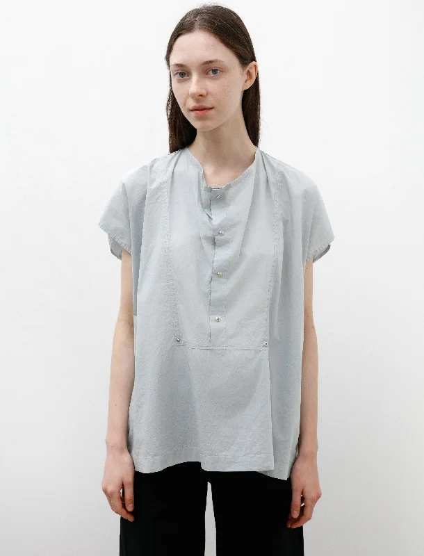 Cap Sleeve Top with Snaps Cloud Grey