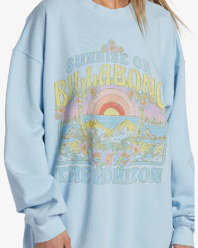 Ride In Oversized Crewneck Sweatshirt - Bliss Blue